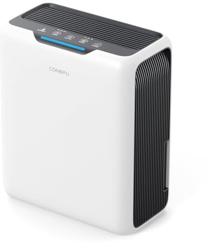 CONOPUPlus Deumidificatore 3000ML, Deumidificatore Casa Muffa per 20㎡, Modalità Sleep 30 dB, Timer 6-24H, Sbrinamento Automatico, 1.3 kWh, Deumidificatore Portatile per Camera da Letto, Bagno, Cucina