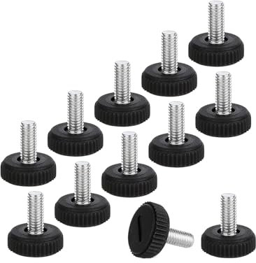 12 Pcs Furniture Feet,Levelling Adjustable Table Garden Furnitures Foot Heavy Duty Levellers Screw Thread Height Bolts Accessories Tables Base Cabinets Corner Equipment M6,for Chairs Desk Dresser