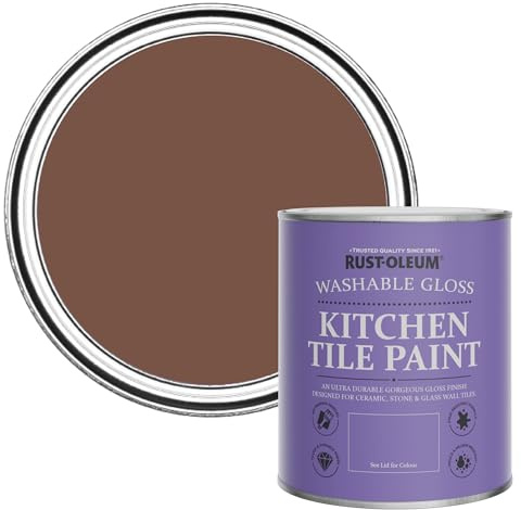 Rust-Oleum Water-Resistant Kitchen Tile Paint in Gloss Finish - Faded Ember 750ml