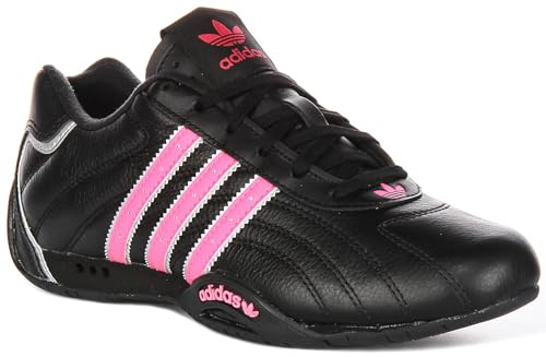 adidas Adiracer Lo W Women's Core Black Vibrant 3 Stripe Lg Trainers, Black Pink, 3.5 UK