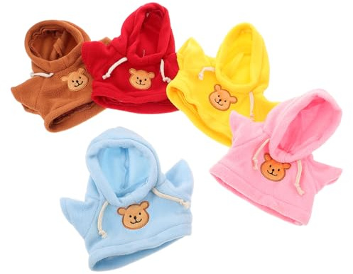 SOIMISS 5 Stück Bärenpuppen Kleidung Mit Hoodie Selbstgemacht T-Shirts Für Plüschtiere 35-45cm Vielseitige Stofftier Bärenpullover Für Bastler