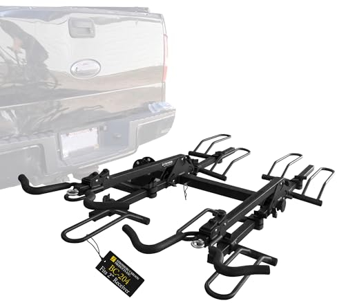 Stromberg Carlson BC-204 Plattformhalterung Fahrradträger – Klappbare Anhängerkupplung Halterung Fahrradträger Anhängerkupplung Fahrradträger Faltbarer Fahrradständer Zubehör Auto, SUV und LKW 4 Fahrradträger passend mit 5,1 cm Anhängerkupplungsempfänger