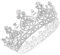 FRCOLOR Corona de cristal de estrás, tiara de novia, accesorio para el pelo, para concursos de boda, cumpleaños, baile de graduación (plata)
