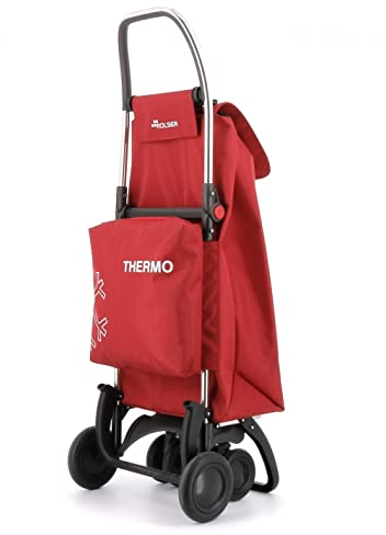 Rolser Klappbarer Einkaufstrolley I-Max Thermo Zen 4 Räder (2 drehbare) - Rot