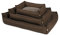 JAMAXX orthopädisches Hundebett - Memory Schaumstoff, Waschbar Wendekissen - Hundekissen mit Lammfell - Hundekorb Hundekörbchen Abnehmbarem Bezug Reissverschluss, PDB2008 (120x90 (L), braun)