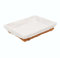 thesecrethome.es - Bandeja de Mimbre con Forro - Cesta sin Asas para Colada - Bandeja Rectangular o Ovalada - Ideal para Organizar la Ropa (Alto. 8 cm x Largo. 45 cm - Natural Rectangular)