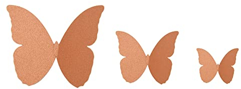 Wambere 48 Stück 3D Schmetterling Wandaufkleber Abnehmbar Schmetterling Aufkleber Wandtattoos,für Heim Hochzeit Dekor Wohnzimmer Kinder-Zimmer Mädchen Küche Fenster Möbel Party Wand-Tisch-Deko,Bronze