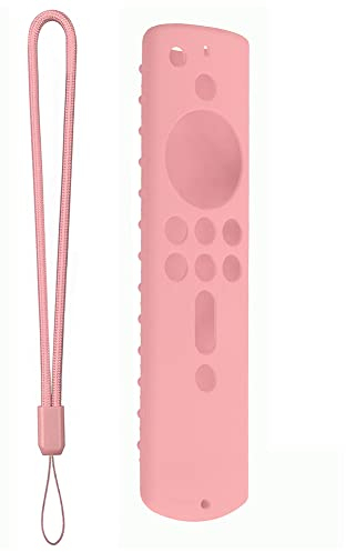 AMZLORD Silikon-Schutzhüllen mit Trageband, Schutzhülle for Smart-TV-Fernbedienung, rutschfest, for Amazon Fire TV Stick 4