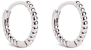 SINGULARU - Pendientes Aro Twist. Plata de Ley Acabado en Baño en Rodio. Ligeros con Cierre Congo. Joyas para Mujer