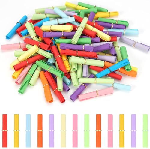Aililong Lose Tombola 150 Stück - Lose zum Selber Beschriften und Bunte Mischung, Leer Tombola Lose, für Kindergeburtstage und Jubiläen