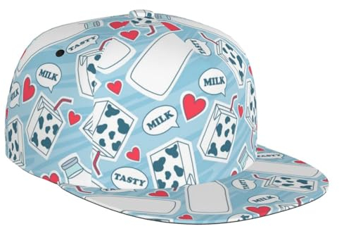 Trucker Baseballkappe Hat, Cow Milk Hut Waschbar Kappe Mode Sommermütze Für Erwachsene Erwachsenen Herren