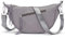 Vezluax wasserdichte Umhängetasche Damen Bauchtasche stylisch Halbmond Tasche Stoff Crossbody Bag mit mehreren Innenfächern Grau