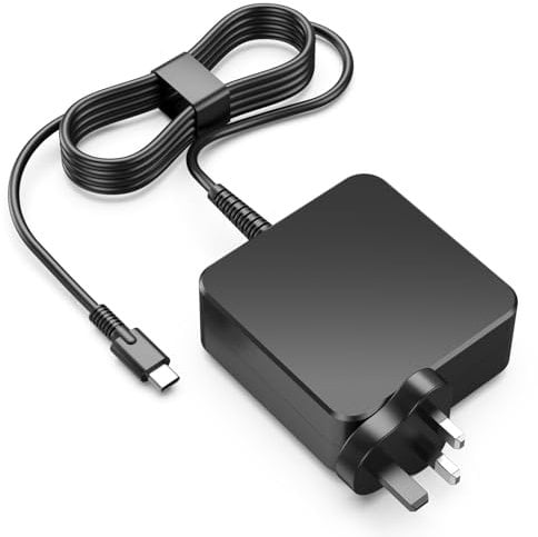 USB C Laptop Charger, Fast PD 65W USB C Charger with 1.7m Cable Compatible with Lenovo ThinkPad, Yoga, Chromebook, Steam Deck, Huawei Matebook, MacBook Air/Pro, HP, Dell, Acer, Asus and Samsung