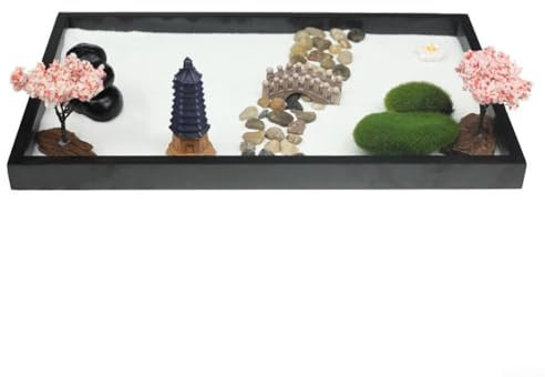 Zen Garden Sandtisch Set Garten Haus Landschaft Sand Tisch Ornament Kit