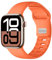 Oielai Sportarmband Kompatibel mit Apple Watch Armband 42mm 38mm 40mm 41mm für Damen Herren, Weiche Silikon Ersatzarmband für iWatch SE 3 2 1, Series 11 10 9 8 7 6 5 4 3 2 1, Orange