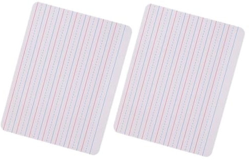 STOBOK 2pcs Doppelseitige Trocken Abwischbare Tafel Schreiben Wörter Whiteboard Linien Schreibwaren Für Büro Klassenzimmer