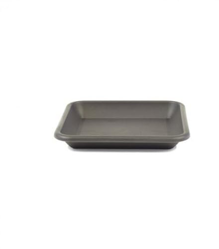 ReWu Blumentopfuntersetzer Untersetzer Pflanztopfuntersetzer aus Kunststoff Untertopf Frostsicher UV-Beständig Wasserfest Eckig - Anthrazit 20 x 20 cm