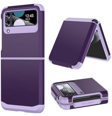 Handyhülle für Samsung Galaxy Z Flip 4, Hülle mit Scharnierschutz, Schutzhülle Z Flip 4 aus PC und TPU, stoßfestes Flip Case mit Kratzschutz, Cover für Samsung Z Flip 4