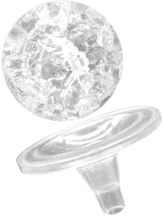 TOPPERFUN Crystal Ball Ornament Decorative Sphere Compact Silver Feng Shui Water Fountain Decoration for Home Housewarming with Craft and Easy to Place