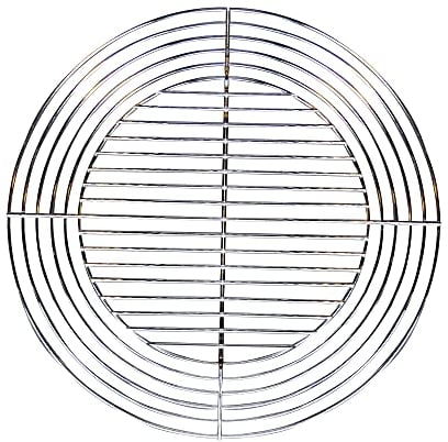 Cook'in Garden - Parrilla Redonda Recortable para Barbacoa en Acero Cromado - Resistente a Las Llamas y Altas Temperaturas - Diámetro 55 cm o 37 cm (Recortada)