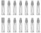 ZbFwmx 20 Pack Set 10ML Protable Refill Bulk Atomizer Spray Travel Perfume Bottle Hydrating Empty Bottle (Silver Caps)