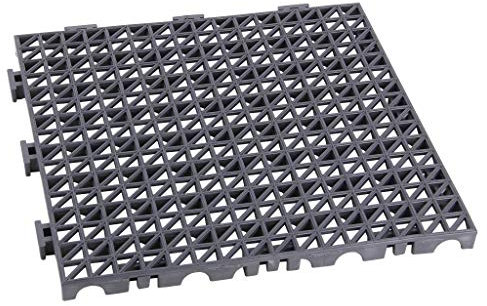 Cofan Loseta Alveolada | Set de 4 Unidades | Color Gris Oscuro | Material PVC | Medidas 33 x 33 x 2 cm | De fácil montaje y anclaje perfecto