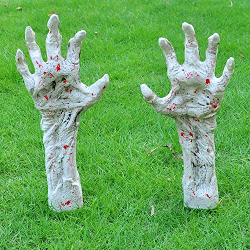 JOYIN Halloween Zombie-Arme als Rasenpfähle für das Beste Friedhofdekor zu Halloween, Groundbreaker gruselige Außendekorationen