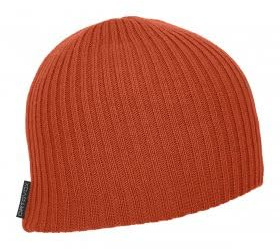ORTOVOX Double Rib Logo Beanie Baskenmütze, Wüste Orange, Einheitsgröße
