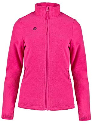 IZAS - Felpa Polar per Donna - Giacca in Pile con Collo Alto e Cerniera - Pile Invernale Leggero - Asciugatura Rapida - per attività Outdoor - Padru Fucsia - L