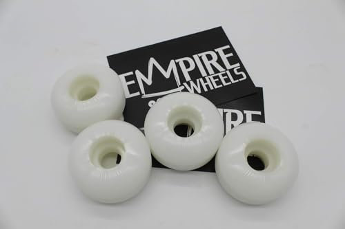 Empire Wheels Premium Blank Wheels 99A Skateboard Rollen 52 / 53mm Premium Urethan - 1 Set (4 Rollen) + Sticker (versch. Größen) (52mm)