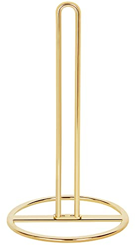Gold Küchenrollenhalter Stehend, OBODING, Küchenpapierhalter für Standard und große Rollen, für Küche und Esstisch Arbeitsplatte (Gold)