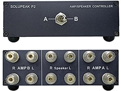 SOLUPEAK P2 2 (1)-in-1 (2)-Out Amplificatore Altoparlante Selettore Interruttore Splitter 2-Way Altoparlante Controllo Combinatore Box