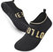 SIMARI Wasserschuhe Damen und Herren, schnelltrocknend, Barfuß, für Outdoor, Strand, Schwimmen, Sport, Yoga, Schnorcheln 145 Belt Gold, EU 42/43, SWS001