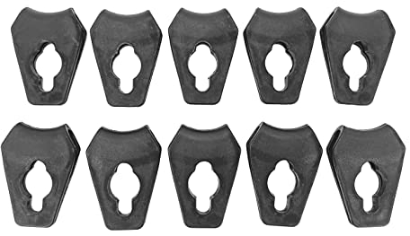 MAGMA 10 Befestigungsringe für Ankerschrauben Poolplane – Verankerungen für elastische und Spanner – Befestigung von elastischen Seilen – Markisen, Hüllen, Camping, Geschäfte, Zelte (schwarz)