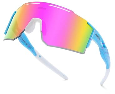 GoHZQ Polarised Sports Sunglasses for Men Womens Polarized Cycling Sunglasses UV400 Protection TR90 Superlight Frame Glasses for Driving, Fishing, Bike (Purple)