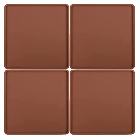 4 fogli di disidratatore in silicone extra spessi con bordo, in silicone, per frutta e verdura, per liquidi, per disidratatore, per disidratatore, accessori per tappetini da cucina