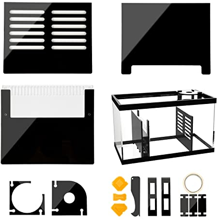 LYL LEYOULAND Verstellbares Wannenleitblech-Set – Refugium-Set für 10 Gallonen Tank – Reef Aquarium – Salzwasser Aquarium Filtersystem – Protein-Skimmer-Wanne