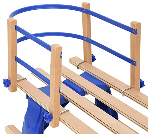 Tidyard Rückenlehne für Schlitten Blau Sperrholz