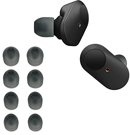 kwmobile 8x Replacement Ear Tips Compatible with Sony WF-1000XM3 / WF-SP900 / WF-SP510 - Set of Silicone Eartips for Earbuds Headphones