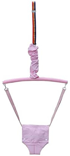 Zusammenklappbarer Babyschaukelstuhl mit Wissenschaftlichem Sattel für Aktive Babys, Tragbare Babywippe (Rosa
