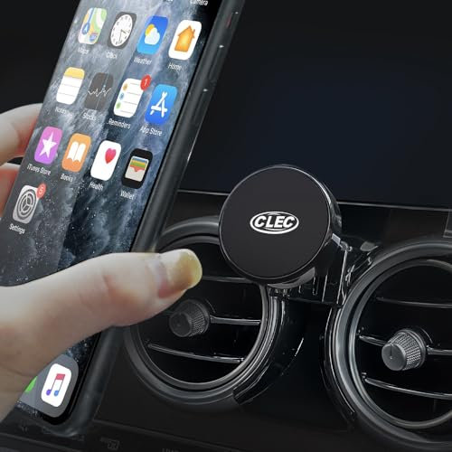 Beerte Strong Magnetic Car Phone Holder Fit for Mercedes Benz GLC 2015-2022, C Class 2015-2020 Phone Mount for All Smartphones with 360 Degree Adjustable Vision