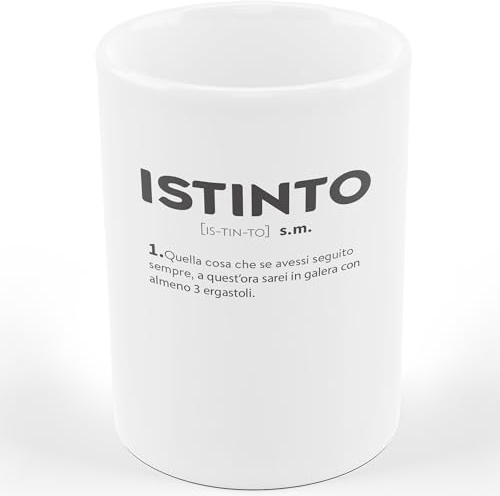 AL PRODUCTION Tazza Mug ISTINTO DESCRIZIONE DIVERTENTE - Tazza regalo di compleanno - Divertente - Humor
