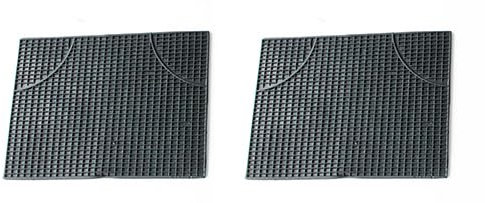 Generico COPPIA TAPPETINI PER AUTO 100% GOMMA ZERBINI UNIVERSALI ANTISCIVOLO SALVA TAPPETI - GM26011