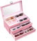 ProCase Porta Occhiali Multiplo 3 Strati, 18 Slots Organizer Occhiali da Sole in Pelle, Occhiali Espositore Scatola Portaocchiali Organizzatore Occhiali per Donna Uomo -Rosa