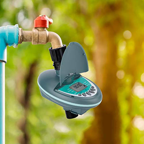 Qukaim Temporizador de riego G3/4 pulgadas, controlador inteligente de riego, temporizador de agua, controlador de riego automático para jardín, rosca macho hembra,