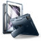 Dexnor Custodia per iPad Air 13 Inch M2 (2024) Cover, Heavy Duty Shockproof Full-body Bumper Copertura protettiva con Protezione dello Schermo & Supporto Regolabile & Supporto Matita - Blu Marino