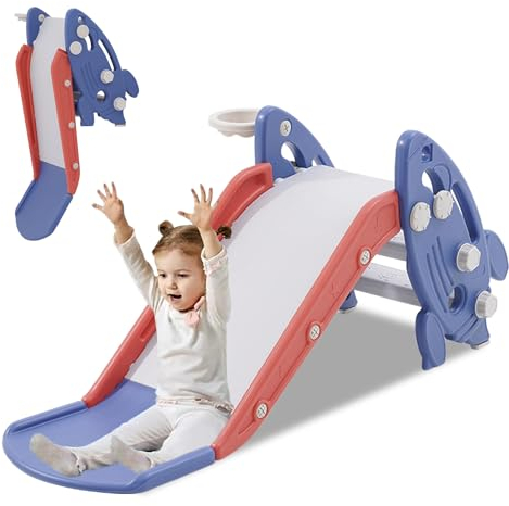 Rutsche Indoor ab 1 2 3 4 5 Jahr, Kleinkindspielplatz, Baby Rutsche Kinderzimmer, Gartenrutsche für Kleinkin für drinnen und draußen, Jungen und Mädchen, Hinterhof-Spielsets
