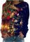 Damen Pullover Oberteil Mit Rundhalsausschnitt Und Weihnachtlichem Aufdruck Und Langen Ärmeln, Sweatshirt Lustige Grafik Weihnachtspullover Baumwolle Bequem Sweater Ugly Christmas Winterpullover