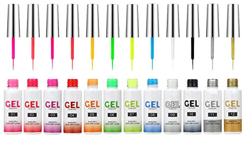 Gramófono goma laca 12 colores sólidos esmalte de uñas tirón uñas pintura gancho adhesivo pintura gel creativo DIY 8 ml capa superior mate (C, talla única)