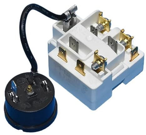 Refrigerator Parts QP3-12A Compressor Overload Starter Protector PTC And 4uf Capacitor, Compatible For Haier, Replacement Fridge